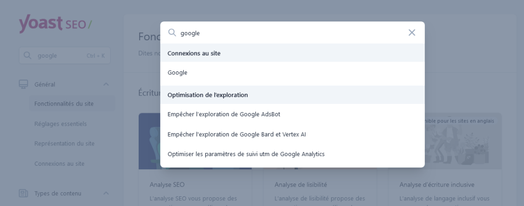 Connecter la Search Console de Google avec Yoast SEO